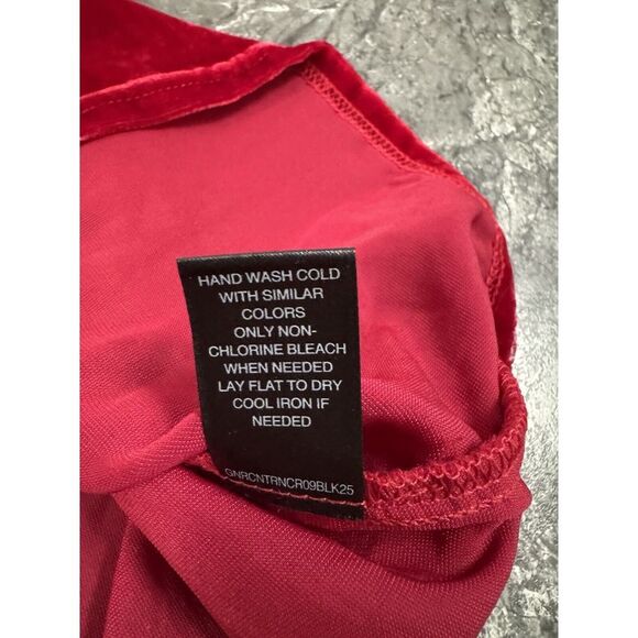 Chelsea & Violet Womens Velvet Flutter Sleeve Mini Dress Red NWT Sz M - Picture 14 of 14